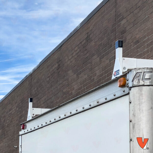 Vantech 2-Bar White Steel (82"- 90") Top Mount Rack System Box Truck / Trailer Model C46002358W