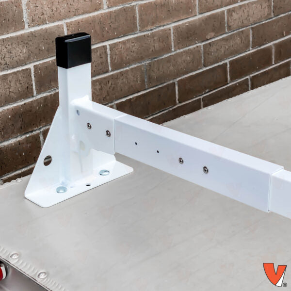 Vantech 3-Bar White Steel (94"- 102") Top Mount Rack System Box Truck / Trailer Model C46003360W