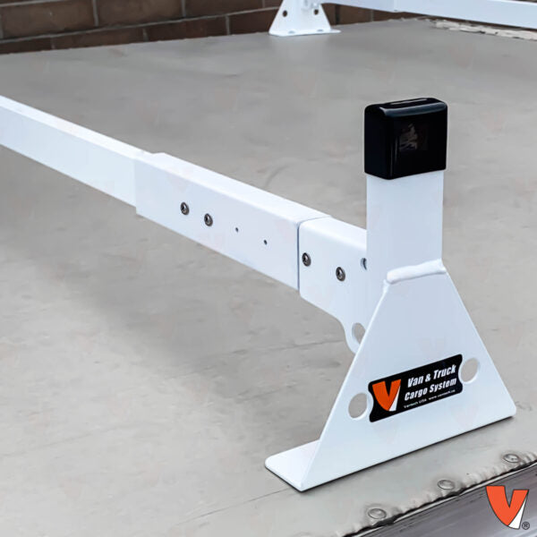 Vantech 4-Bar White Steel (94"- 102") Top Mount Rack System Box Truck / Trailer Model C46004360W