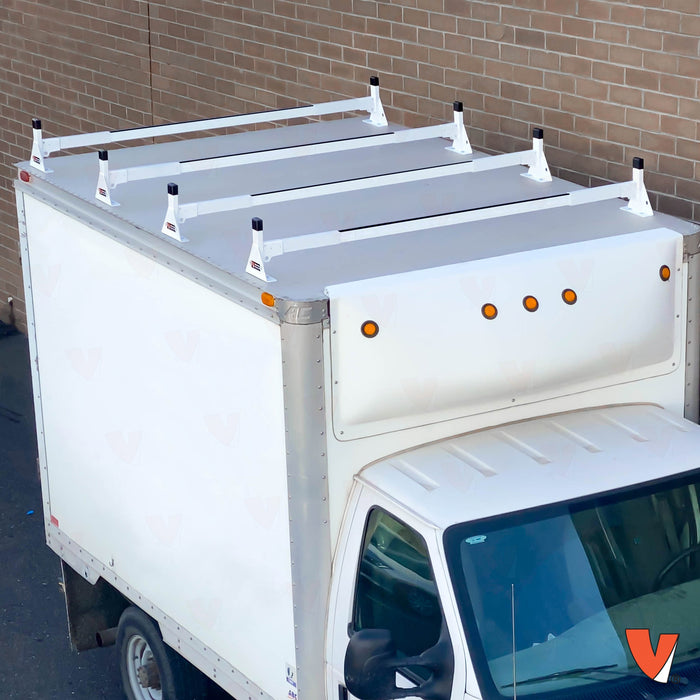 Vantech 4-Bar White Steel (82"- 90") Top Mount Rack System Box Truck / Trailer Model C46004358W