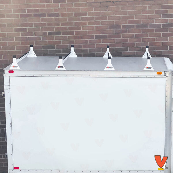 Vantech 4-Bar White Steel (82"- 90") Top Mount Rack System Box Truck / Trailer Model C46004358W