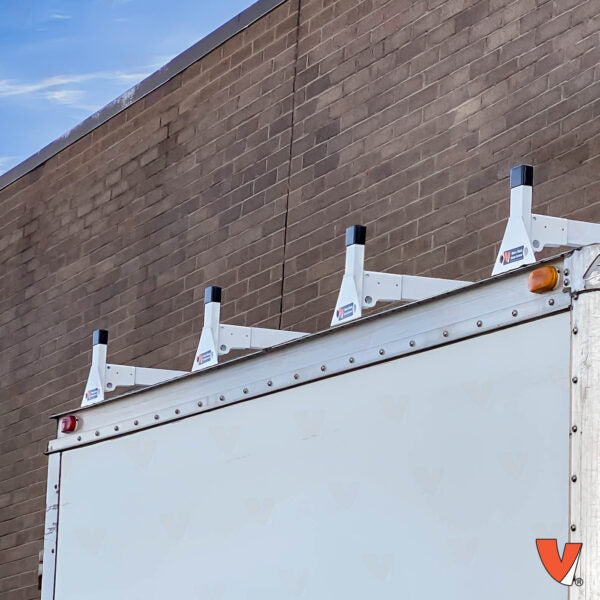 Vantech 4-Bar White Steel (82"- 90") Top Mount Rack System Box Truck / Trailer Model C46004358W