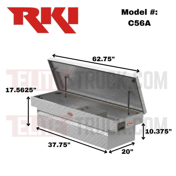 RKI C-Series Single Lid Stair Cut Crossbox 64"L x 20"W x 18"H Model C56A