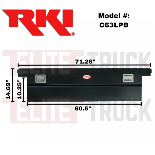 RKI Crossover Truck Tool Box C-Series Matte Black Steel Model
