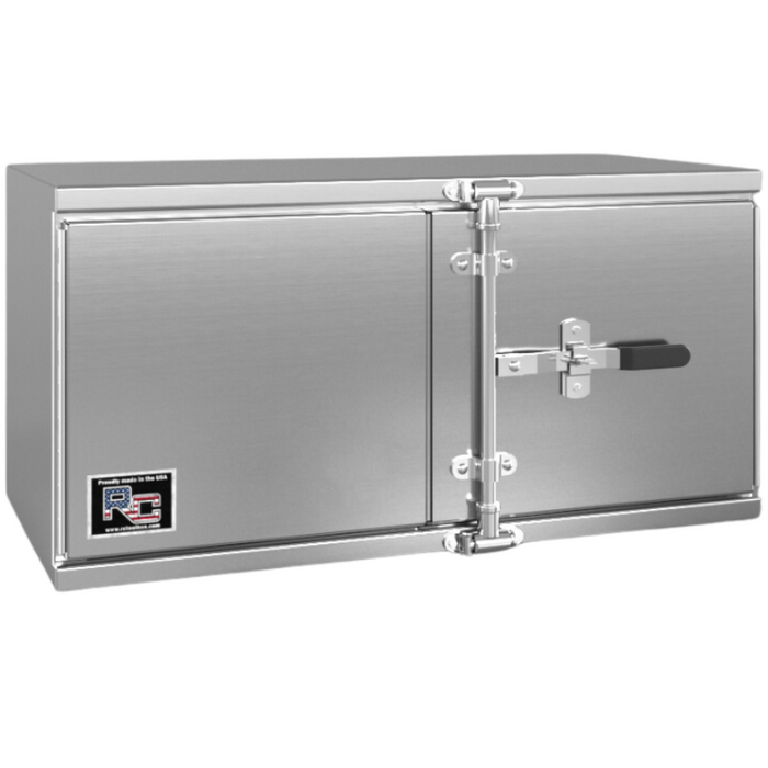 RC Industries Underbody Tool Box 60x24x24 CAM Latch Locking Mechanism Smooth Aluminum Curbside Model CAM602424F.XC