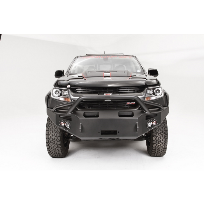 Fab Fours Premium Winch Front Bumper; 2 Stage Black Powder Coated; w/Pre Runner Guard; Model CC15-H3352-1