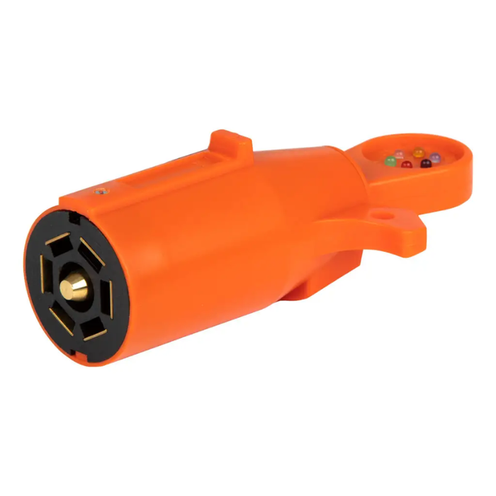 CURT 7-Pin RV Blade Trailer Wiring Towing Vehicle Socket Tester, Orange Model 58272