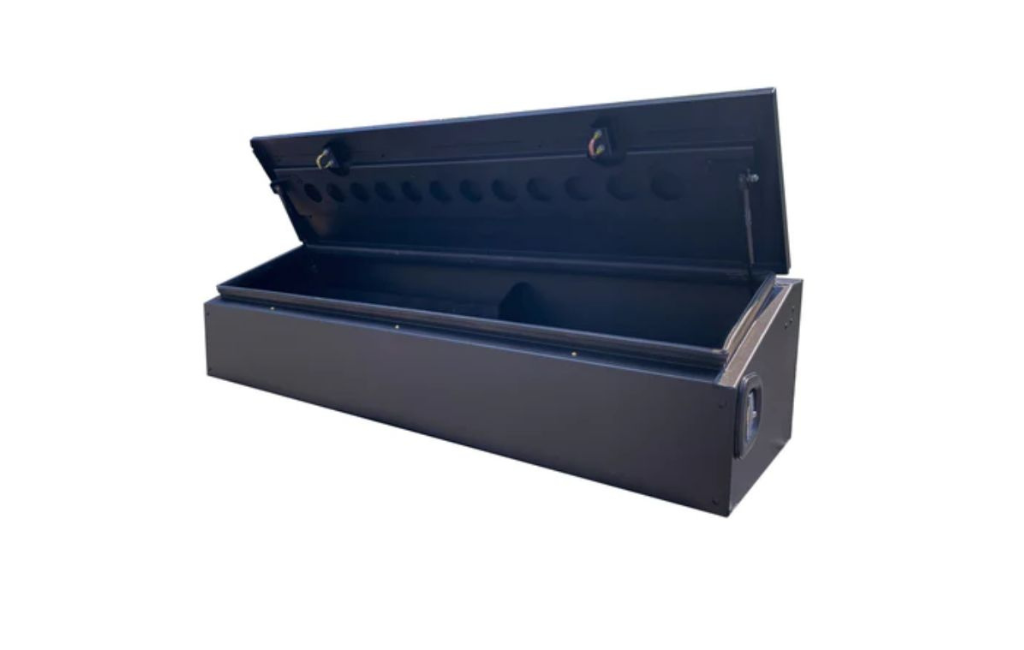 The Chandler Crossbody Wedge Carbon Steel Flatbed Tool Box Exclusive Features