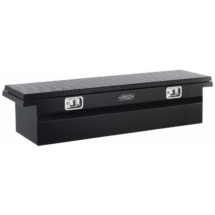 ProTech Crossover 15X20X64 Single Lid Box Diamond Plate Lid Gloss Black Standard Profile Includes Tray Model 54-8251-GB
