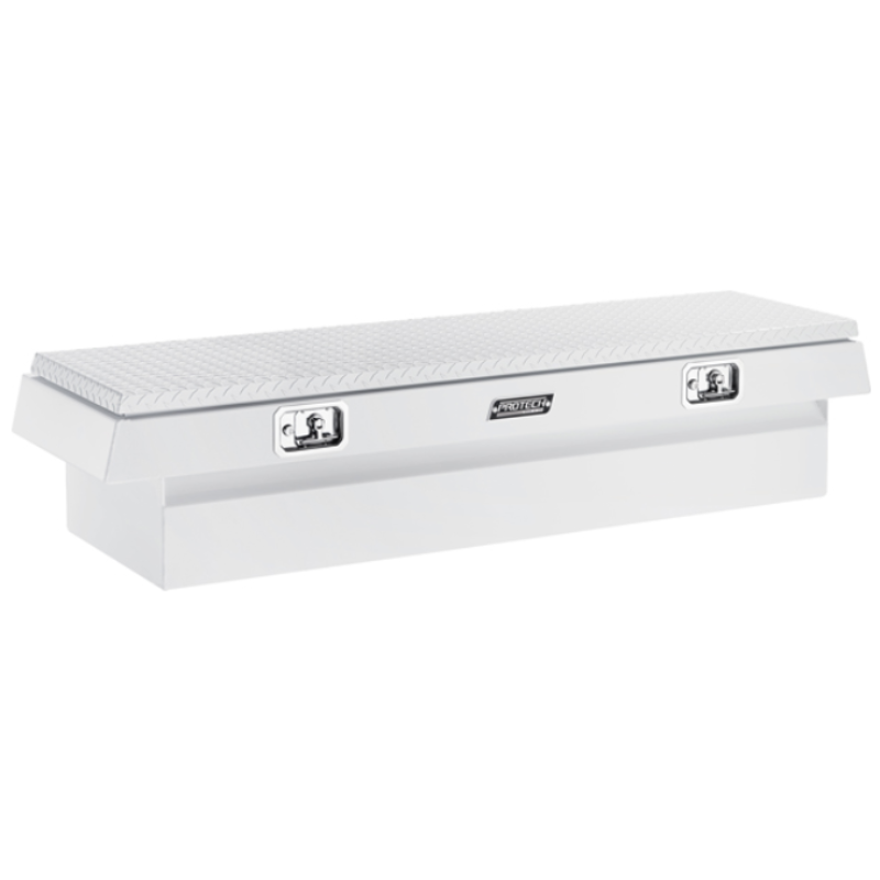ProTech Crossover 16X20X74 Single Lid Box Diamond Plate Lid Bright