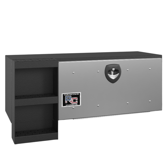 RC Industries Underbody Box D-Series 36x18x18 With Steps & 14 GA Stainless Steel Door No Break Textured Black Roadside Model DM361818.KNB