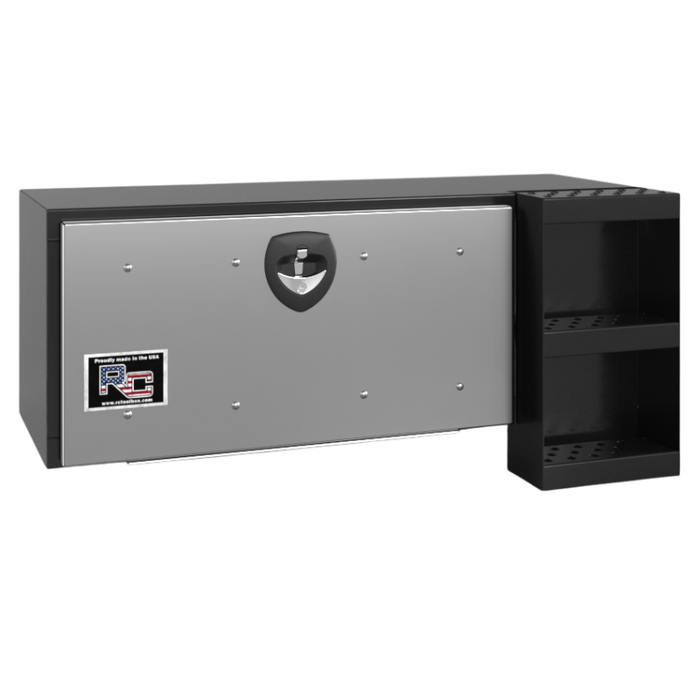 RC Industries Underbody Box D-Series 48x18x18 With Steps & 14 GA Stainless Steel Door Gloss Black Curbside Model DM481818.KGC