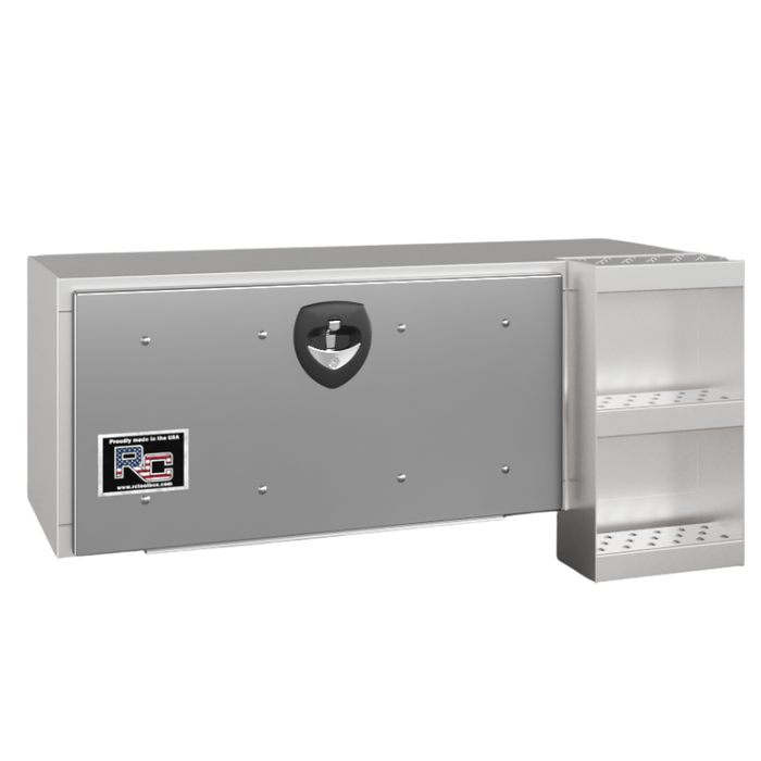 RC Industries Underbody Box D-Series 60x24x24 With Steps & 14 GA Stainless Steel Door Gloss White Curbside Model DM602424.KDC