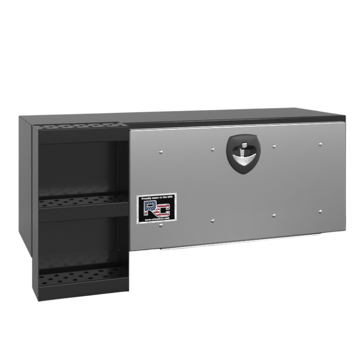 RC Industries Underbody Box D-Series 60x24x24 With Steps & 14 GA Stainless Steel Door Gloss Black Roadside Model DM602424.KG