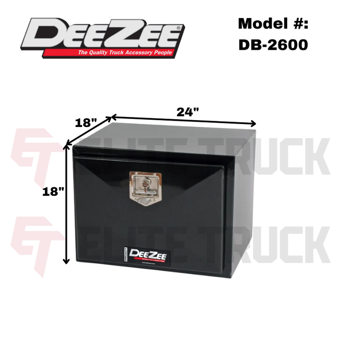 Dee Zee Steel Underbed Tool Box 24" L x 18' W x 18' H Model DB-2600