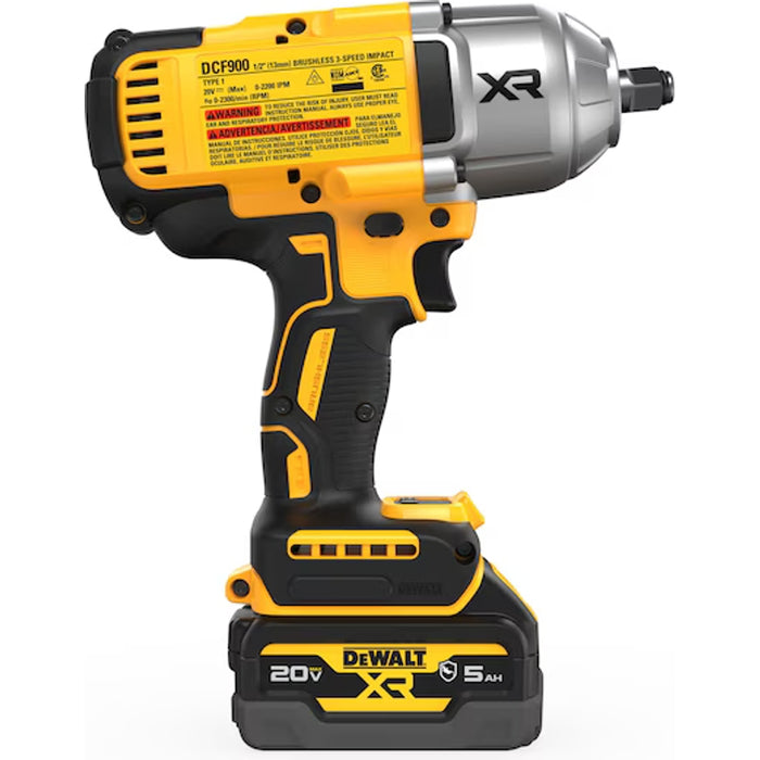 DeWalt 20V MAX* XR® 1/2 In. High Torque Impact Wrench with Hog Ring Anvil DCF900GP2