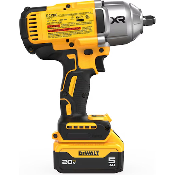 DeWalt 20V MAX* XR® 1/2 In. High Torque Impact Wrench with Hog Ring Anvil DCF900P1