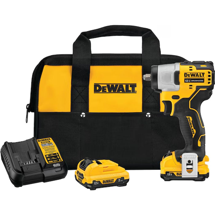 DeWalt XTREME 12V MAX* Brushless 3/8 In. Cordless Impact Wrench Kit DCF902F2