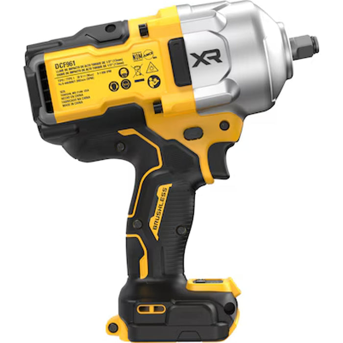 DeWalt 20V MAX* XR® 1/2 In. Brushless High Torque Impact Wrench With Hog Ring Anvil (Tool Only) DCF961B
