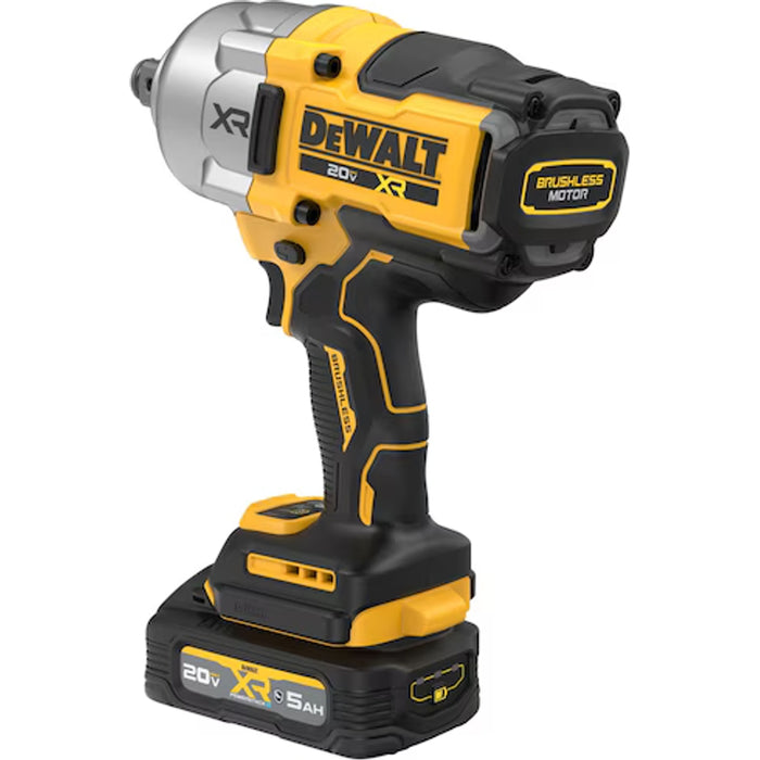 DeWalt 20V MAX* XR® Brushless Cordless 3/4 In. High Torque Impact Wrench With Hog Ring Anvil Kit with XR POWERSTACK™ DCF964GH1
