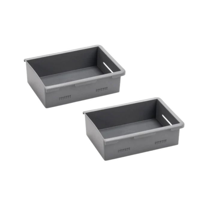 DECKED Shallow Stash Bins - one set of two Model A0086-SSBN-GRY