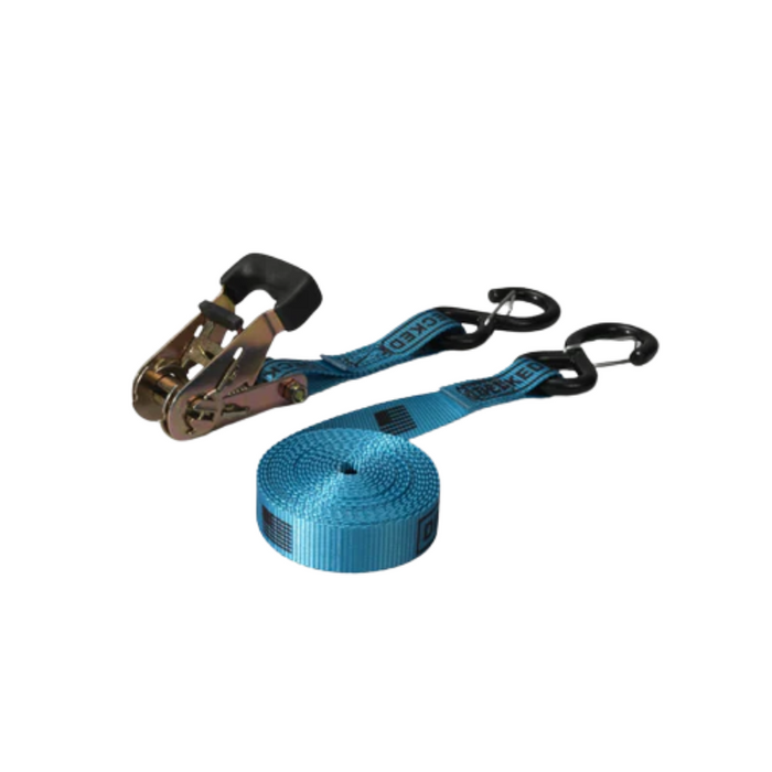 DECKED Rachet Straps - standard ratchet straps with DECKED logo - Blue Model A0088-RSTP-BLU
