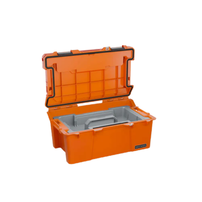 DECKED Sixer 16 - D-co Case - Blaze Orange with black latches Model A0010-SIXR-ORG