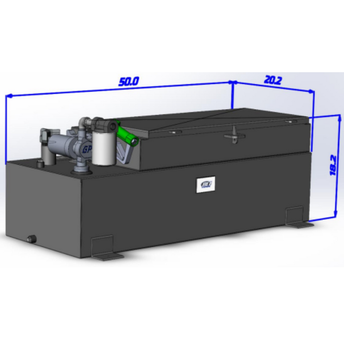 BCI Fabrication 50 Gallon Fuel Transfer Tank Toolbox Combo Model DM50