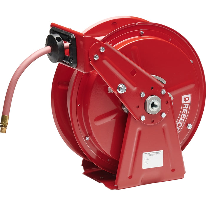 Reelcraft Series DP7000 3/8 in. x 50 ft. Ultimate Duty Dual Pedestal Hose Reel - 300 PSI Air/Water Model DP7650OLP