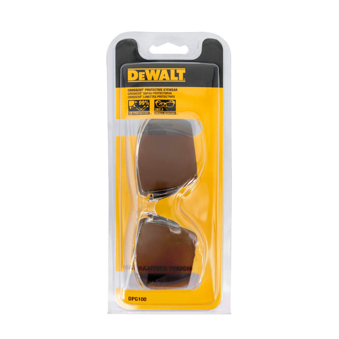 Radians Dewalt Crosscut Hardware Protective Eyewear, Black Frame / Smoke Lens RNSDPG100T-2C