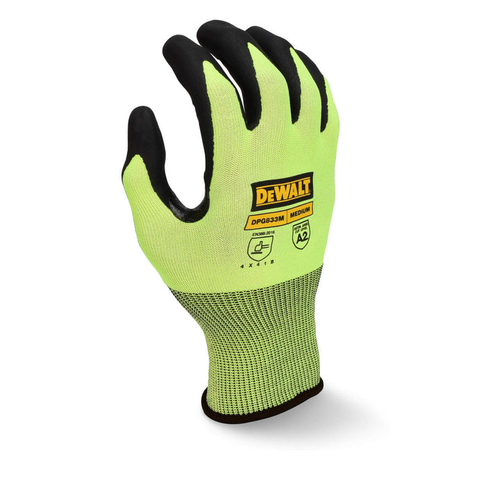 Radians Dewalt Hi-Vis Touchscreen A2 Cut Glove, X-Large RNSDPG833TXL