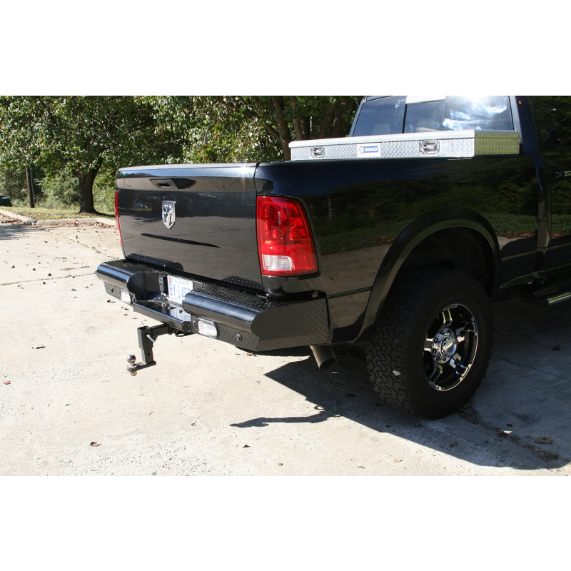 Fab Fours Black Steel Ranch Rear Bumper Model DR10-T2950-1 — Elite Truck