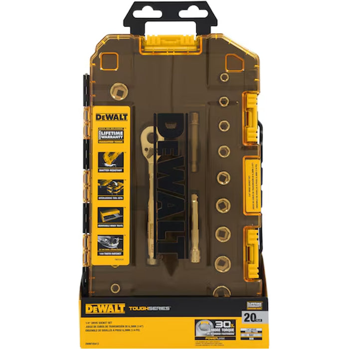 DeWalt TOUGHSERIES™ TOUGH BOX 1/4 In. Drive Mechanics Tool Set (20 pc.) DWMT45413