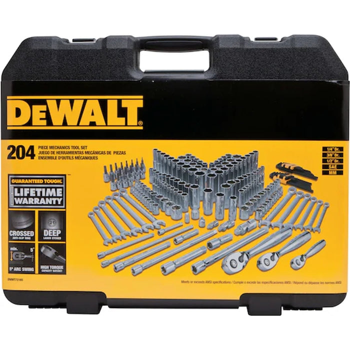 DeWalt 204 pc Mechanics Tool Set DWMT72165