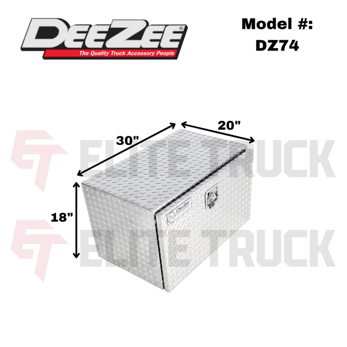 Dee Zee Specialty Series Underbed Tool Box 30' L x 20' W x 18' H Model DZ74