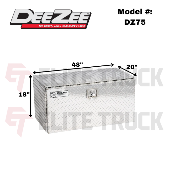 Dee Zee Specialty Series Underbed Tool Box 48' L x 20' W x 18' H Model DZ75