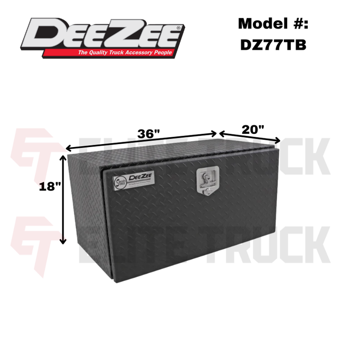 Dee Zee Specialty Series Underbed Tool Box 36' L x 20' W x 18' H Model DZ77TB