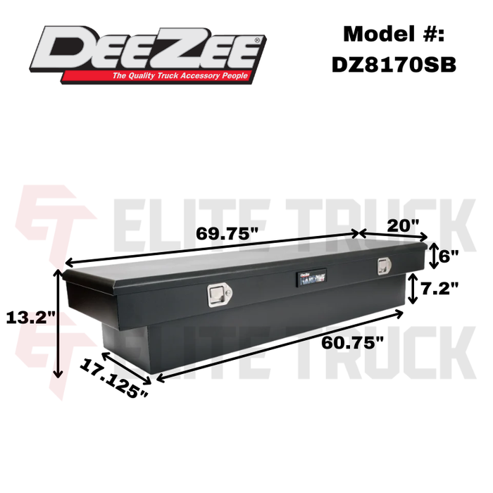 Dee Zee Hardware Series Single Lid Crossover Tool Box Model DZ8170SB