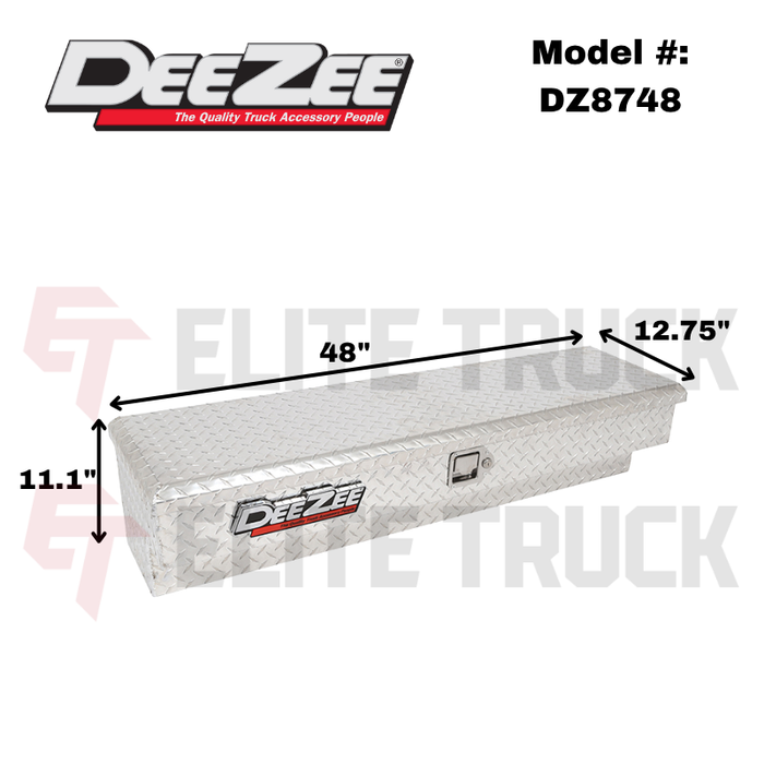 Dee Zee Red Label Side Mount Tool Box 48' L x 12.75' W x 11.1' H Model DZ8748