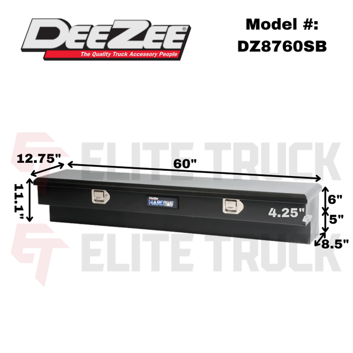 Dee Zee HARDware Series Side Mount Tool Box 60' L x 12.75' W x 11.1' H Model DZ8760SB