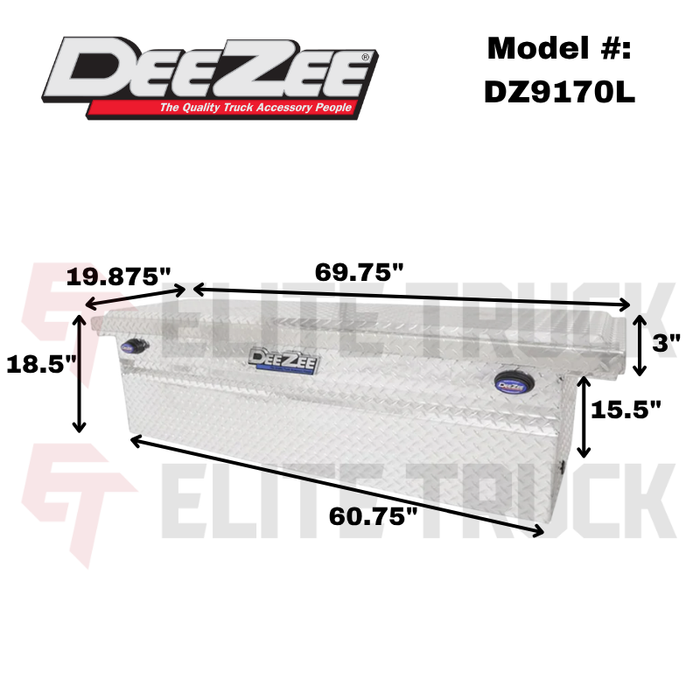 Dee Zee Blue Label Single Lid Crossover Tool Box Model DZ9170L