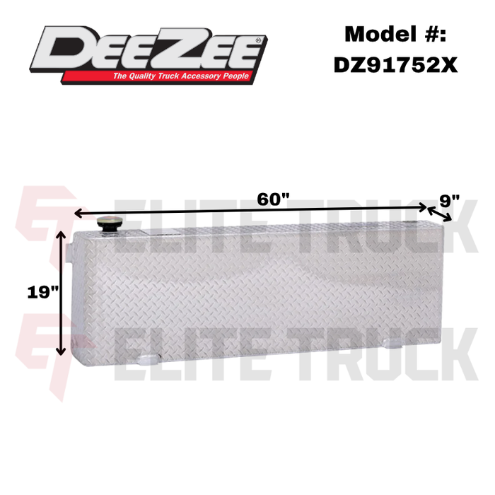 Dee Zee 39-Gal Brite-Tread Aluminum Specialty Series Auxiliary Long Rectangle Tank Model DZ91752X