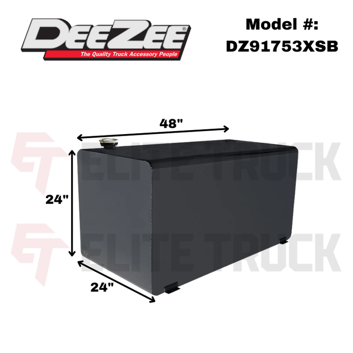 Dee Zee 106-Gal Steel Black Rectangle Auxiliary Tank Model DZ91753XSB