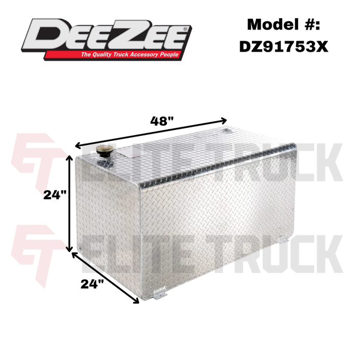 Dee Zee 106-Gal Rectangle Brite-Tread Aluminum Auxiliary Tank Model DZ91753X
