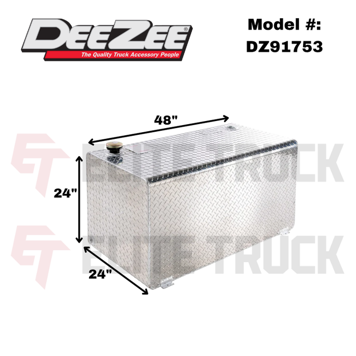 Dee Zee 106-Gal Brite-Tread Aluminum Specialty Series Rectangle Liquid Transfer Tank Model DZ91753