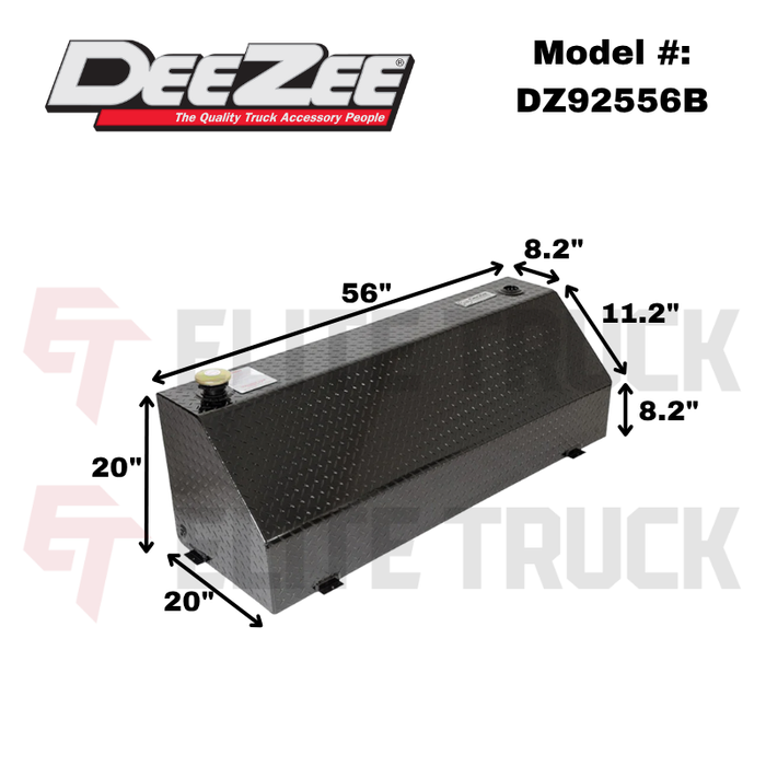 Dee Zee 76-Gal Gloss Black Aluminum Wedge Transfer Tank Model DZ92556B