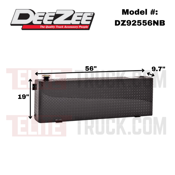 Dee Zee 39-Gal Gloss Black Aluminum Long Rectangle Transfer Tank Model DZ92556NB