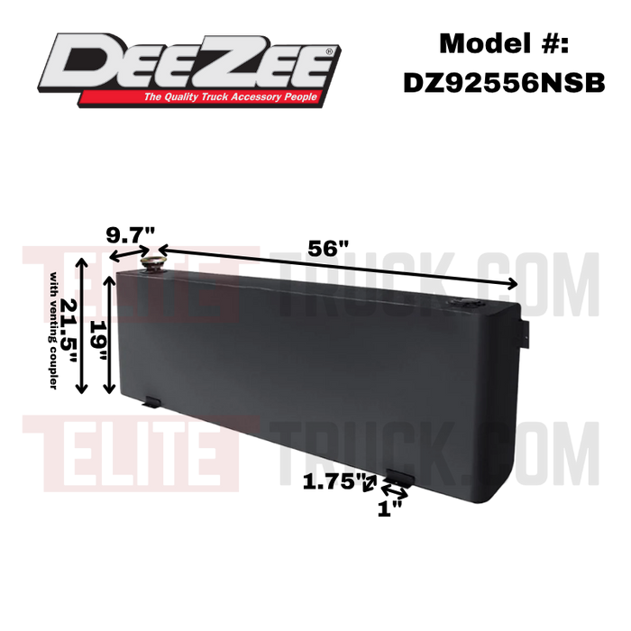 Dee Zee 39-Gal Black Steel Long Rectangle Transfer Tank Model DZ92556NSB