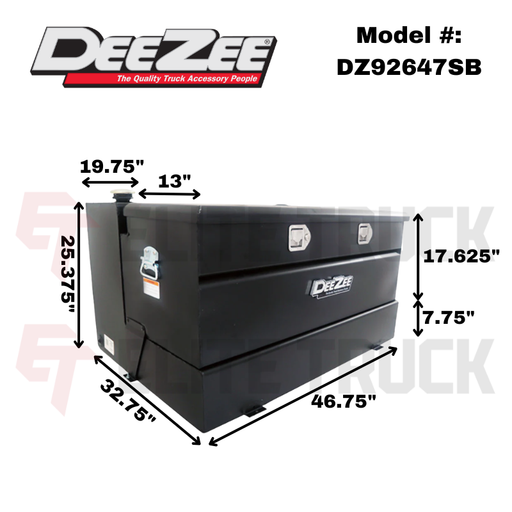 Dee Zee 92-Gal Steel Black Toolbox Combo Transfer Tank Model