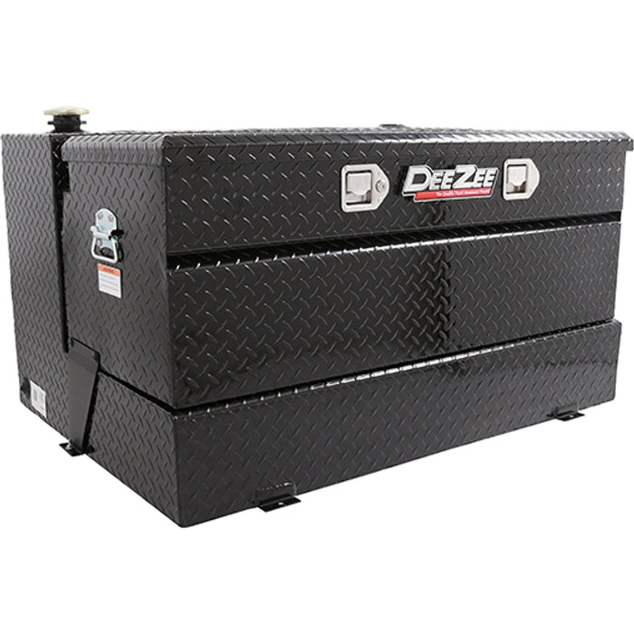 Dee Zee 92-Gal Gloss Black Aluminum Toolbox Combo Auxiliary Transfer Tank Model DZ92647XB